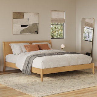 Cooper King Low Profile Bed - Natural Oak