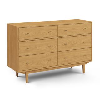 Cooper 6-Drawer Double Dresser - Natural Oak