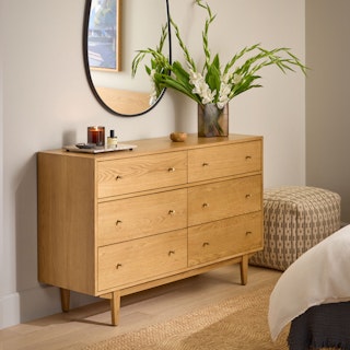 Cooper 6-Drawer Double Dresser - Natural Oak