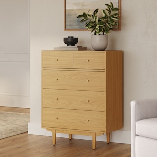 Cooper 5-Drawer Chest - Natural Oak