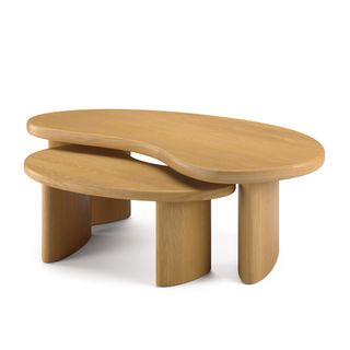 Neah 49" Nesting Coffee Table Set - Natural Oak