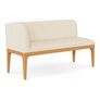 Rosin 56.75" Left Corner Banquette - Natural Oak and Sand Ivory
