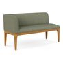 Rosin 56.75" Left Corner Banquette - Smoked Oak and Welsh Green