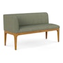 Rosin 56.75" Left Corner Banquette - Smoked Oak and Welsh Green