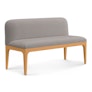Rosin 53" Armless Banquette - Natural Oak and Hestia Gray