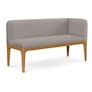 Rosin 56.75" Right Corner Banquette - Smoked Oak and Hestia Gray