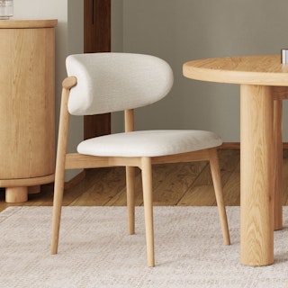 Odin Dining Chair - White Oak and Camelia Ivory