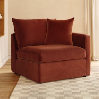 Lenae 36.25" Velvet Right Arm Module - Hale Rust