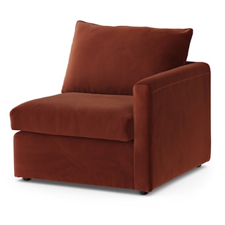 Lenae 36.25" Velvet Right Arm Module - Hale Rust