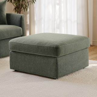Lenae 33" Ottoman - Eleos Green