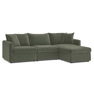 Lenae 104.5" Reversible Modular Sectional - Eleos Green