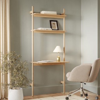 Heidi 33.5" Modular Wall Desk - White Oak