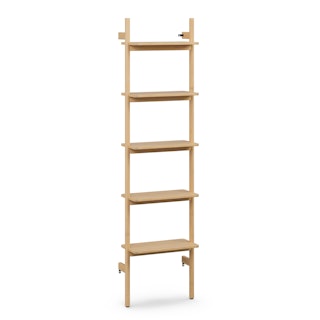 Heidi 21" Modular Shelving Unit, Narrow - White Oak