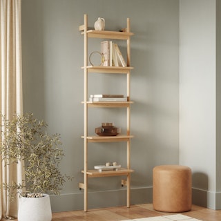 Heidi 21" Modular Shelving Unit, Narrow - White Oak