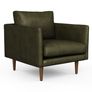 Burrard 32" Leather Lounge Chair - Charme Green