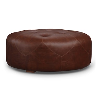 Timpani 41" Leather Ottoman - Indiana Brown