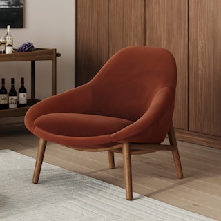 Sunny 32" Velvet Lounge Chair - Hale Rust