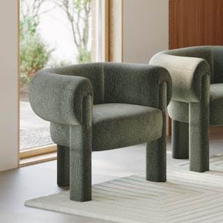 Everse 33.5" Velvet Lounge Chair - Melange Green