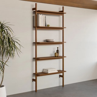 Heidi 33.25" Modular Shelving Unit, Wide - Walnut