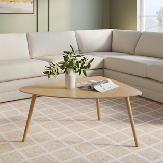 Amoeba 35" Coffee Table - White Oak