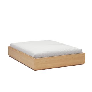 Leif Queen Platform Storage Bed - White Oak