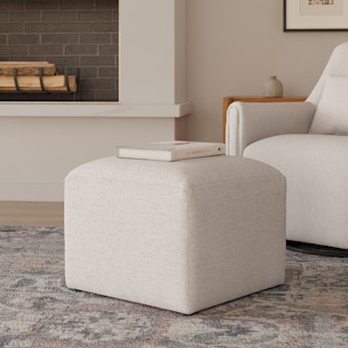 Winslow 21.25" Ottoman - Napa White