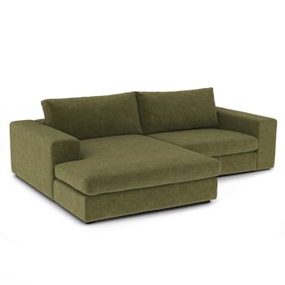 Beta 98" Modular Left Chaise Sectional - Cypress Green