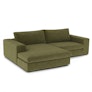 Beta 98" Modular Left Chaise Sectional - Cypress Green