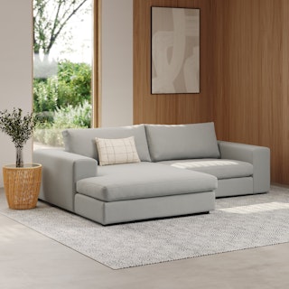 Beta 98" Modular Left Chaise Sectional - Welsh Gray