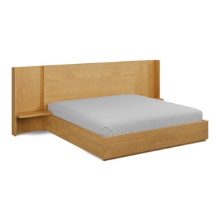 Leif King Storage Bed with Nightstands Set - Light Oak