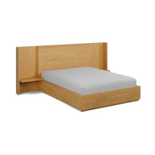 Leif Queen Storage Bed with Nightstands Set - Light Oak