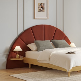 Almelo Full Velvet Headboard - Hale Rust