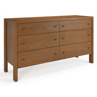 Cassie 6-Drawer Double Dresser - Smoked Oak