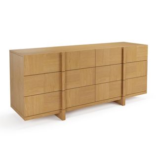 Ayra 6-Drawer Double Dresser - Natural Oak