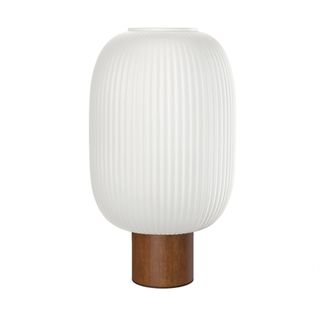 Kipp Glass Table Lamp - Walnut