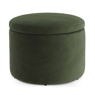 Benson 23.5" Velvet Storage Ottoman - Hale Fir Green