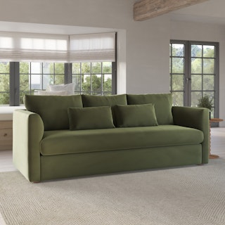 Marina 90" Velvet Sofa Bed - Hale Fir Green