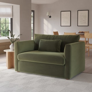 Marina 57" Velvet Sleeper Lounge Chair - Hale Fir Green