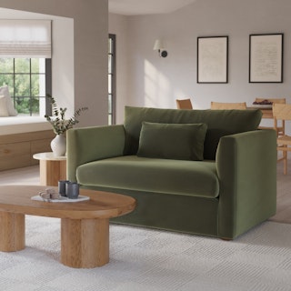 Marina 57" Velvet Sleeper Chair - Hale Fir Green