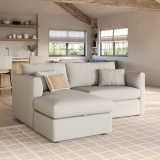 Marina 80" Reversible Storage Sectional - Clover Ivory