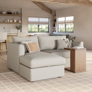 Marina 80" Reversible Storage Sectional - Clover Ivory