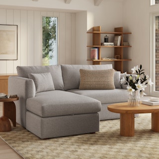 Marina 80" Reversible Storage Sectional - Hestia Gray
