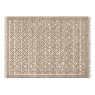 Cecile 9 x 12 Reversible Rug - Olive Green and Earthy Beige