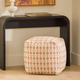 Mia 18" Pouf - Antique Rose