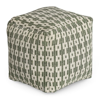 Mia 18" Pouf - Woodland Green