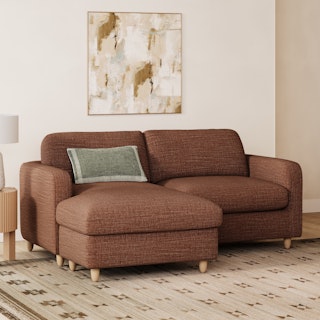 Vati 80" Left Storage Sectional - Napa Rust