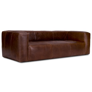 Cigar 92" Leather Sofa - Indiana Brown