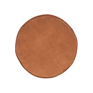 Bonnie Velvet Round Pillow - Plush Pacific Rust
