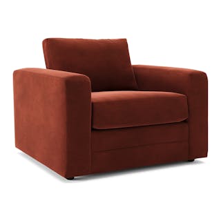 Riley 42" Velvet Lounge Chair - Hale Rust