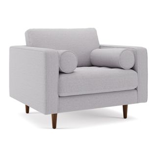 Sven 42" Tufted Lounge Chair - Silver Ivory